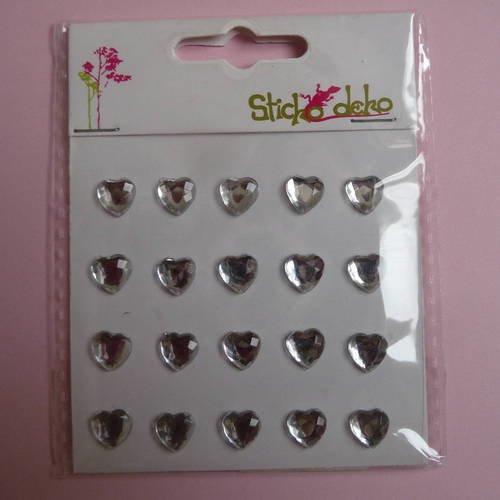 Stickers coeurs transparents autocollants - scrapbooking