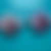 2 broches fleurs en metal couleur rose irise (2 tons)