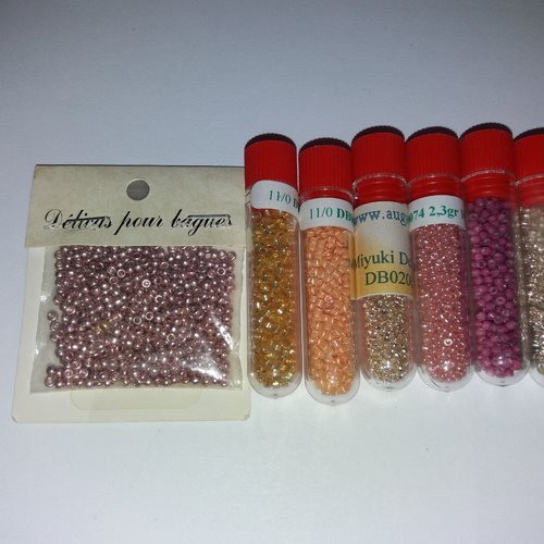 Perles miyuki  delicas 11/0 - tubes 2,3 g  - divers coloris - bijoux, broderie, couture, tissage perles, customisation