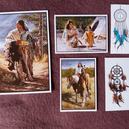 Images unvers "amérindiens", indiens, capteurs de rêve - décoration, carterie, papeterie, scrap, home-déco