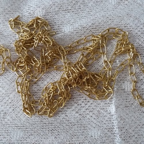 2 m chaîne métal doré, maillons 8 mm x 1 mm - loisirs créatifs, décoration, bricolage, ...