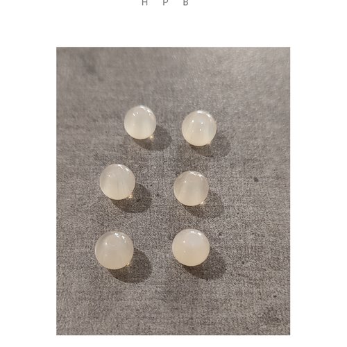 Lot de 6 perles rondes en verre 8 mm