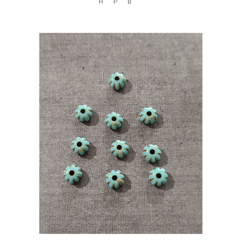 Lot de 10 perles rondelles acryliques