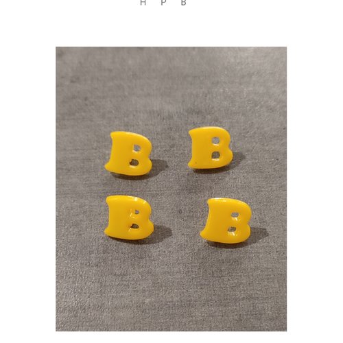 Lot de 4 boutons à anneaux en forme de b