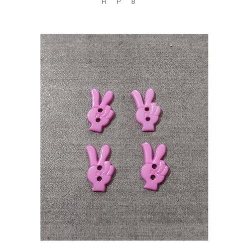 Lot de 4 boutons "victoire"