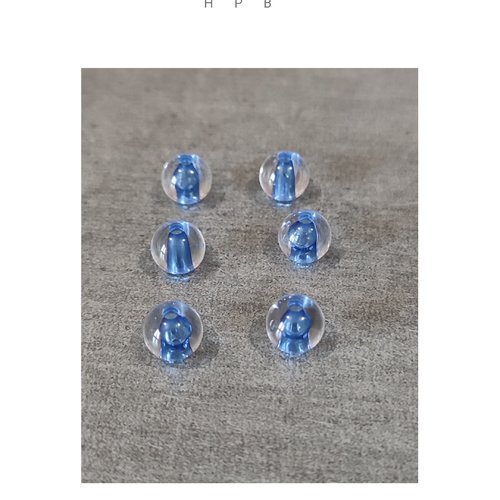 Lot de 6 perles rondes acryliques 8 mm
