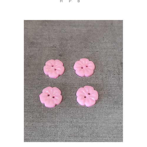 Lot de 4 boutons fleurs