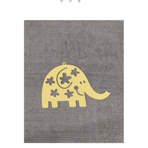 Estampe éléphant en laiton