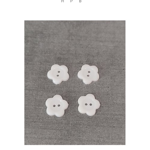 Lot de 4 boutons fleurs