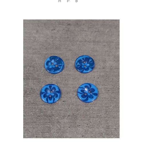 Lot de 4 boutons fleurs