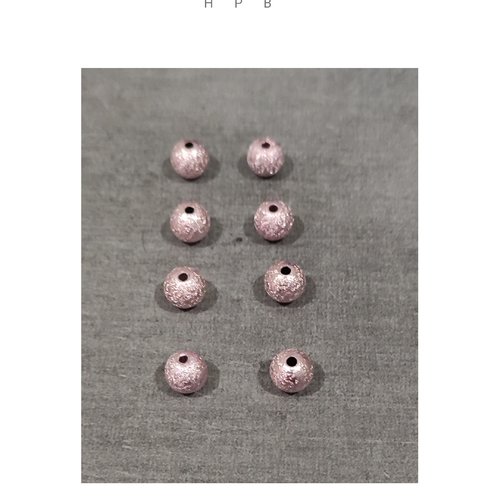 Lot de 8 perles rondes  8 mm acryliques