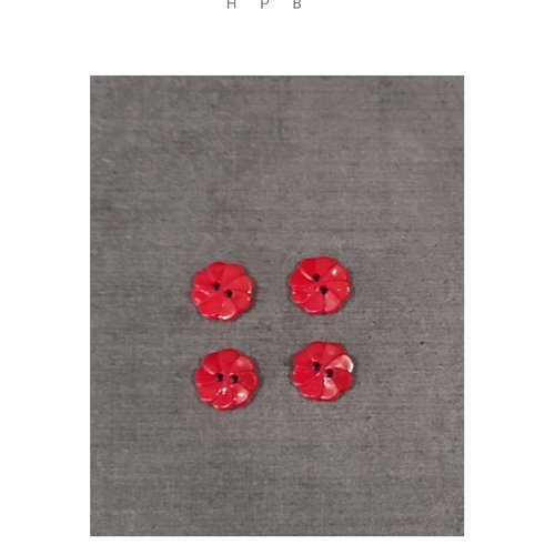 Lot de 4 boutons fleurs