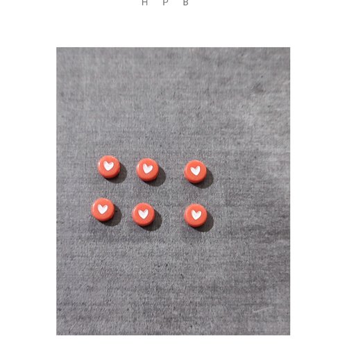 Lot de 6 perles palets acryliques
