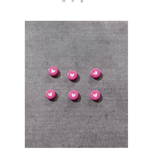 Lot de 6 perles palets acryliques