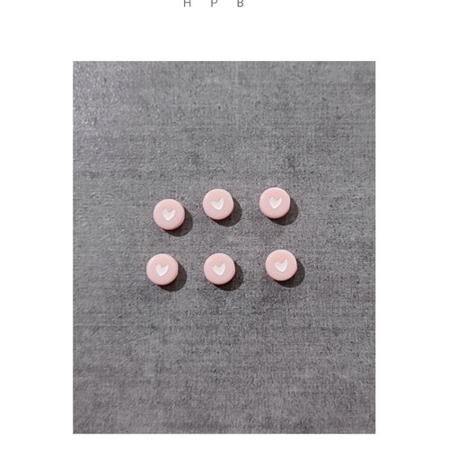 Lot de 6 perles palets acryliques