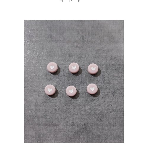 Lot de 6 perles palets acryliques