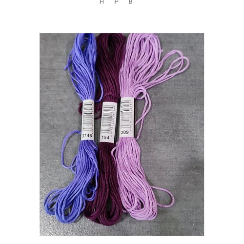 Lot de 3 échevettes coton