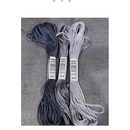 Lot de 3 échevettes coton