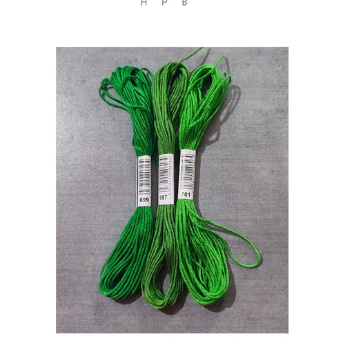 Lot de 3 échevettes coton