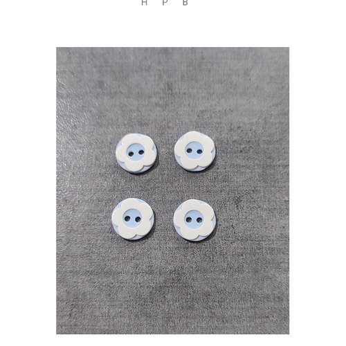 Lot de 4 boutons fleurs