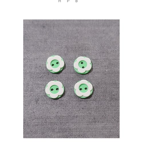 Lot de 4 boutons fleurs