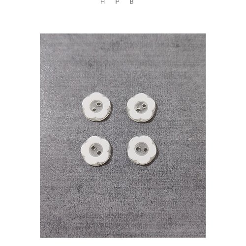 Lot de 4 boutons fleurs
