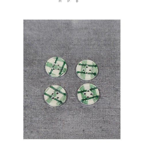 Lot de 4 boutons acryliques ronds