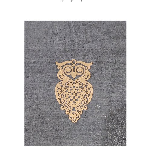 Estampe hibou en laiton