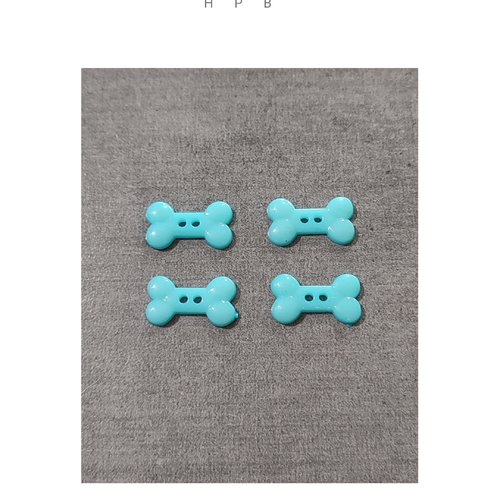 Lot de 4 boutons os