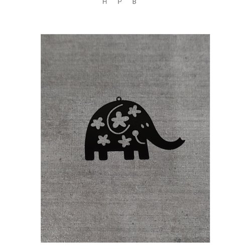 Estampe éléphant en laiton