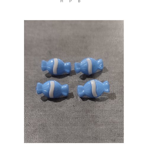 Lot de 4 boutons bonbon à anneaux