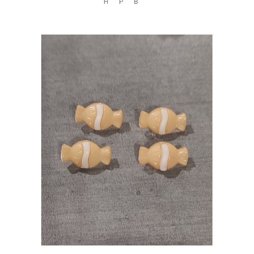 Lot de 4 boutons bonbon à anneaux