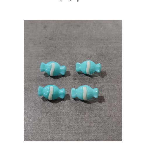 Lot de 4 boutons bonbon à anneaux