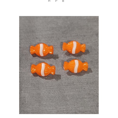 Lot de 4 boutons bonbon à anneaux