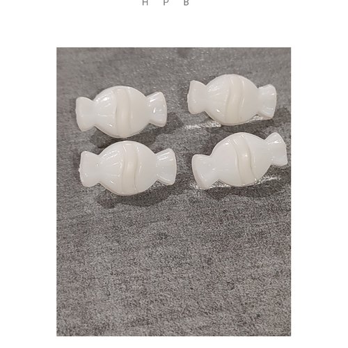 Lot de 4 boutons bonbon à anneaux