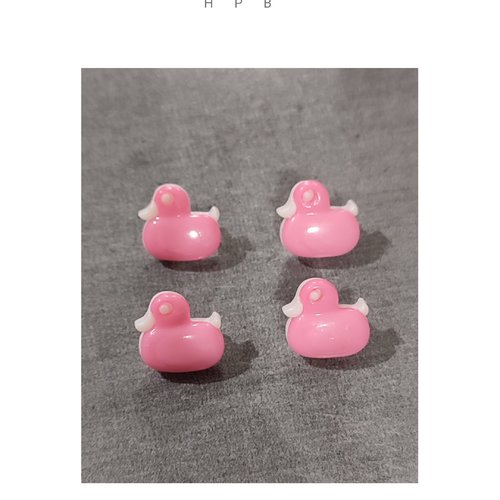 Lot de 4 boutons à anneaux en forme de canard