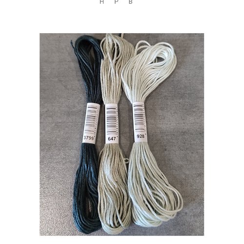 Lot de 3 échevettes coton