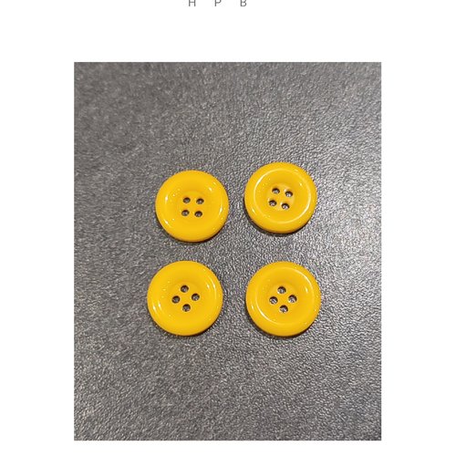 Lot de 4 boutons acryliques ronds