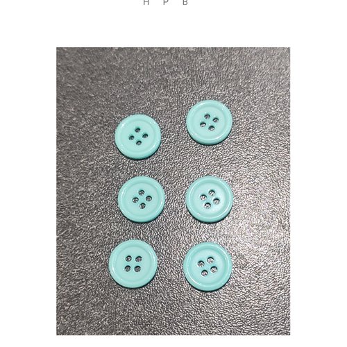 Lot de 6 boutons acryliques ronds