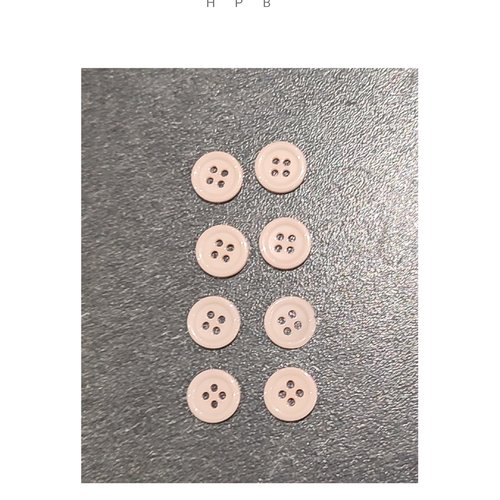 Lot de 8 boutons acryliques ronds