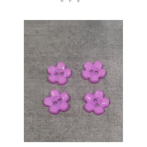 Lot de 4 boutons fleurs