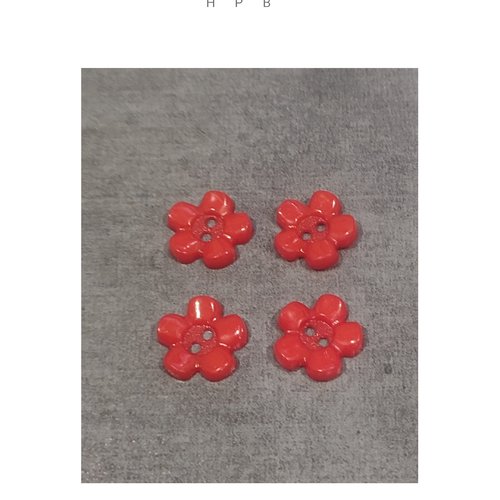 Lot de 4 boutons fleurs