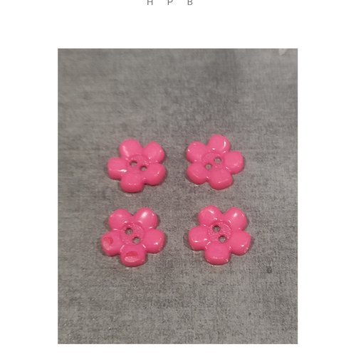 Lot de 4 boutons fleurs