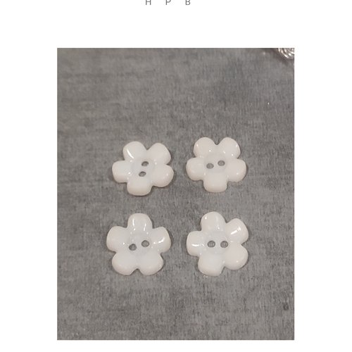 Lot de 4 boutons fleurs