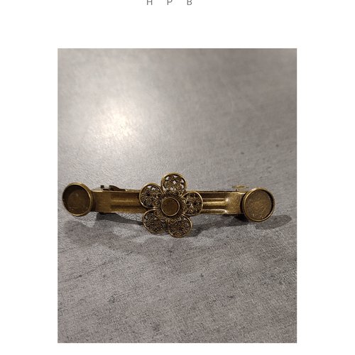 Supports à barrettes cabochon en métal bronze