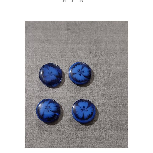 Lot de 4 boutons fleurs