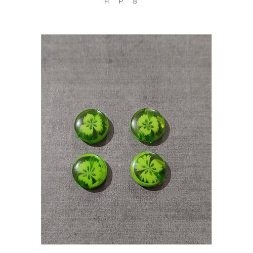 Lot de 4 boutons fleurs