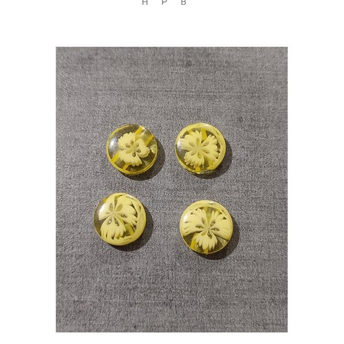 Lot de 4 boutons fleurs