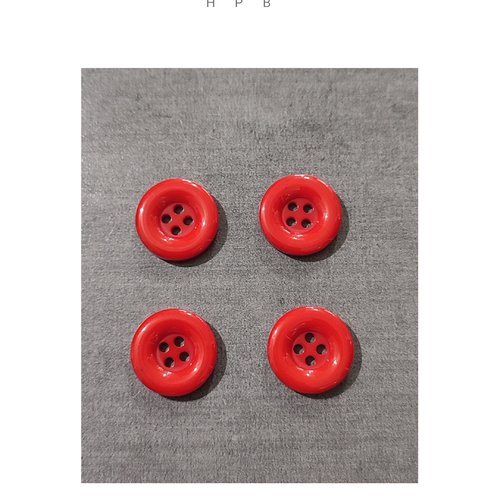 Lot de 4 boutons acryliques ronds