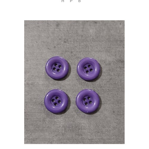 Lot de 4 boutons acryliques ronds